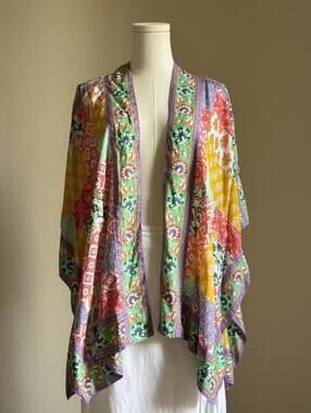 tolani collection patchwork print kimono 🌼
